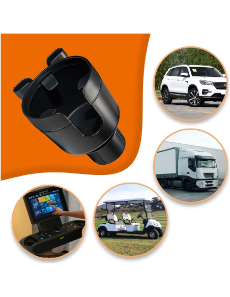 Adaptador Soporte para Taza Sojoy SJ-CH Universal Negro 12.7x11.4 cm