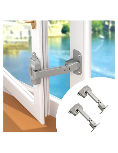 Cerradura de Seguridad para Ventanas EUDEMON - 2 Pack Gris