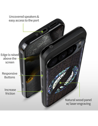 Funda de Madera Magnética Carveit para Google Pixel 9 Pro XL