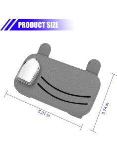 Organizador de Visera de Coche Zpana Gris - Almacenamiento Multifuncional 2
