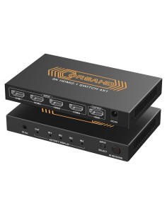 Interruptor HDMI 2.1 4x1 CORSAHD 8K 60Hz 48Gbps Control Remoto