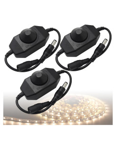 3PCS Regulador de Luz LED PWM HayEastdor DC12-24V