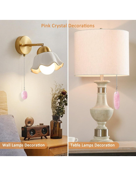 Cadena de Tirar para Ventilador de Techo LEFERS Cuarzo Rosa 31.8cm