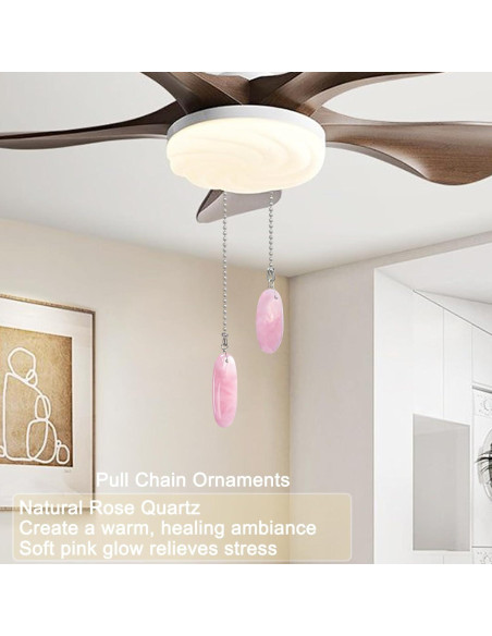 Cadena de Tirar para Ventilador de Techo LEFERS Cuarzo Rosa 31.8cm