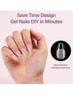 Kit de Uñas de Gel Almendra Corto Misssix - 216 Piezas 2