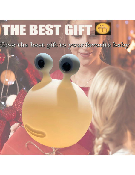 Luz Nocturna Caracol LED Táctil Recargable USB Silicona