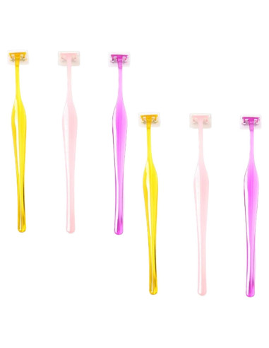 Juego de Mini Cuchillas de Cejas EupHHonycs 6 Piezas Multicolor