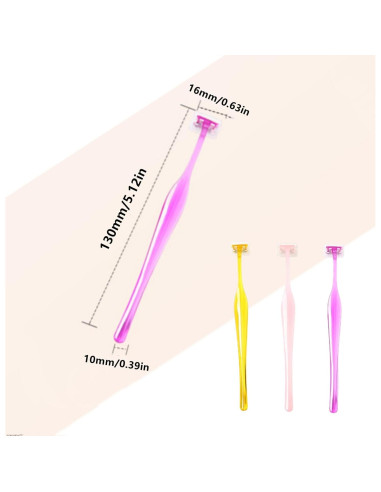 Juego de Mini Cuchillas de Cejas EupHHonycs 6 Piezas Multicolor