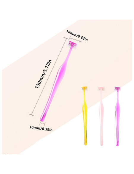 Juego de Mini Cuchillas de Cejas EupHHonycs 6 Piezas Multicolor