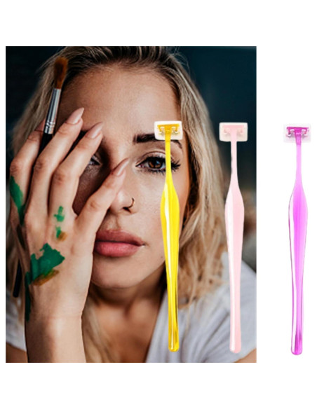 Juego de Mini Cuchillas de Cejas EupHHonycs 6 Piezas Multicolor