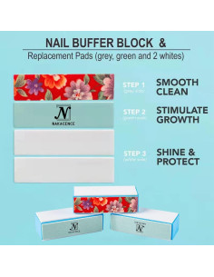 Bloque de Pulido de Uñas NAKACENCE 4 Vías 9x3.8 cm 2
