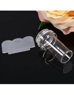 Kit de Estampado de Uñas Yosoo, Estampador y Raspador Transparente 2