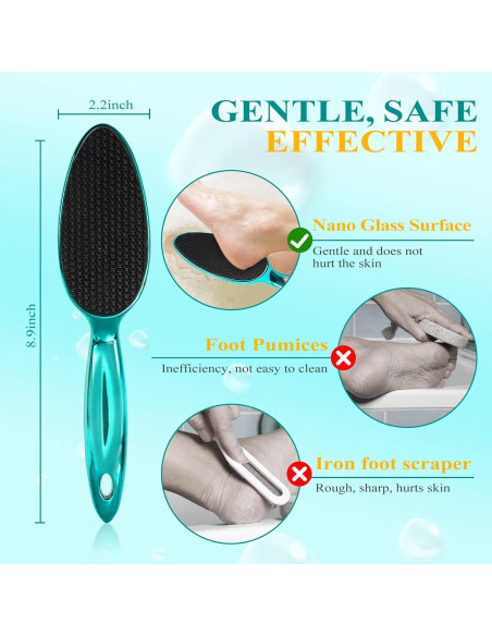 Lima de Pie de Vidrio HovuuTuig Exfoliador de Pies Verde