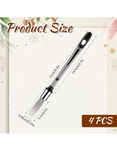 Juego de 4 Pinceles de Pintura Larrel para Detalles 0.94 cm