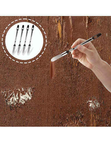 Juego de 4 Pinceles de Pintura Larrel para Detalles 0.94 cm