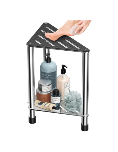 Taburete de Ducha LarFaFa Acero Inoxidable 39.1 cm Antideslizante