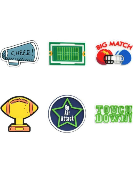 Encantos para Zapatos Deportivos PVC - Fútbol, Baloncesto, Voleibol