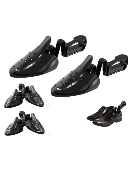 Árboles para Zapatos Ajustables 3 Pares Hombre Mujer Negro