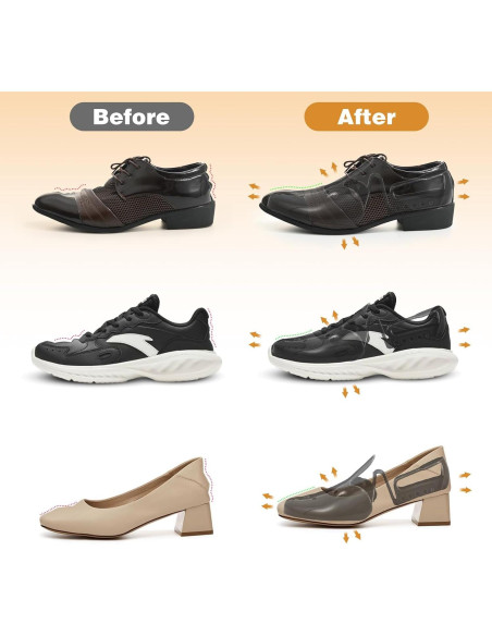 Árboles para Zapatos Ajustables 3 Pares Hombre Mujer Negro