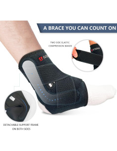 Soporte para Tobillo Mediano Wiuseki - Estabilizador para Esguince 2