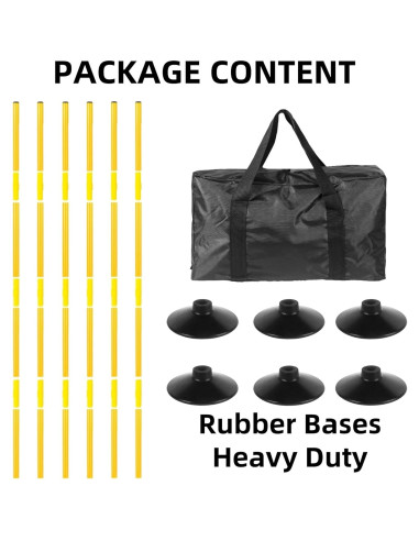 6 Postes de Agilidad Ajustables Nbguigdstr para Entrenamiento