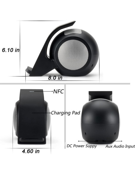 Altavoz Bluetooth CENSHI WN1 Cargador Inalámbrico 10W Negro