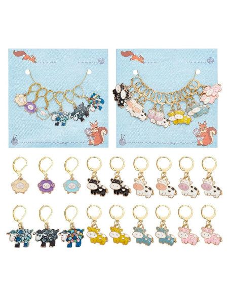 Marcadores de Puntos de Tejer NBEADS 18 Pcs Animales