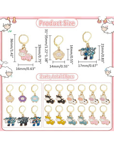 Marcadores de Puntos de Tejer NBEADS 18 Pcs Animales 2