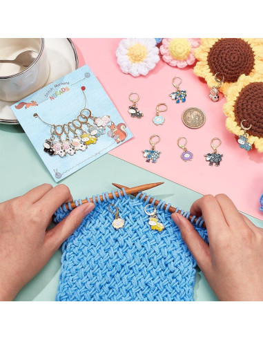 Marcadores de Puntos de Tejer NBEADS 18 Pcs Animales