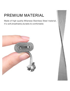 Brazalete Amzpas de Acero Inoxidable para Fitbit Inspire 2/HR 2