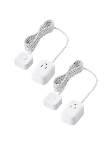 Cable de Extensión SURAIELEC 1.83m con Interruptor Blanco - Paquete de 2