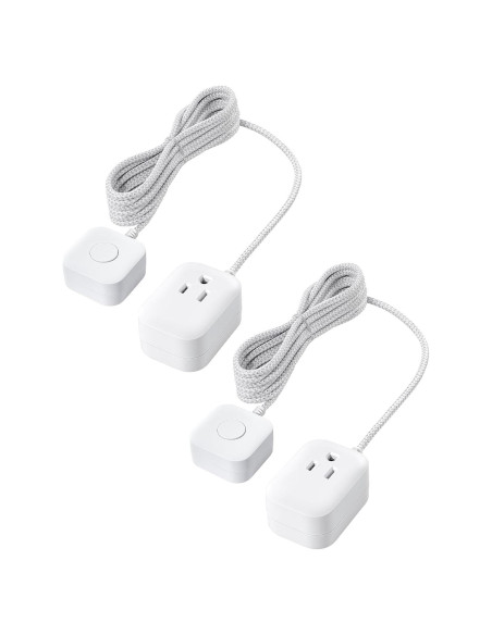 Cable de Extensión SURAIELEC 1.83m con Interruptor Blanco - Paquete de 2