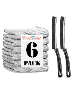 Combo de Limpieza CrafTreat - 2 Cepillos y 6 Paños Reutilizables