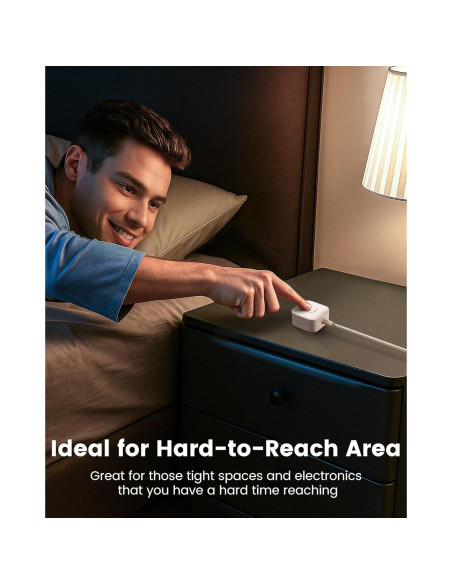 Cable de Extensión SURAIELEC 1.83m con Interruptor Blanco - Paquete de 2