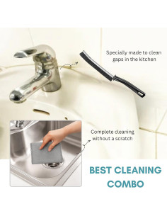 Combo de Limpieza CrafTreat - 2 Cepillos y 6 Paños Reutilizables 2