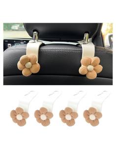 Ganchos para Reposacabezas de Coche Alieemo 4PCS Naranja/Blanco