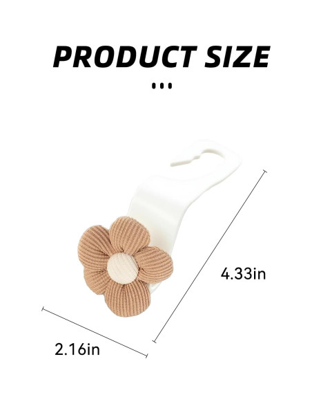 Ganchos para Reposacabezas de Coche Alieemo 4PCS Naranja/Blanco