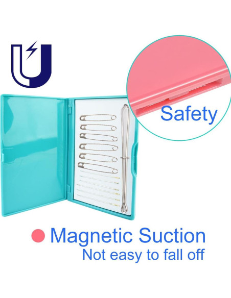 Caja Organizadora de Agujas Magnéticas DVECUE 3 Piezas 7.6x10.2 cm