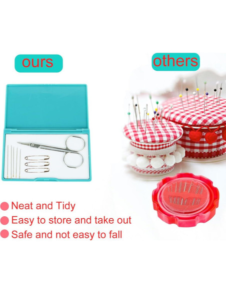 Caja Organizadora de Agujas Magnéticas DVECUE 3 Piezas 7.6x10.2 cm