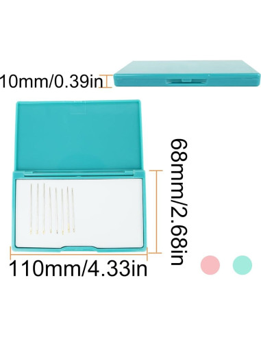 Caja Organizadora de Agujas Magnéticas DVECUE 3 Piezas 7.6x10.2 cm