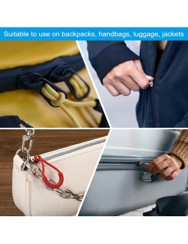 Tiradores de Cremallera PATIKIL 15 Piezas Nylon Blanco 7x3cm