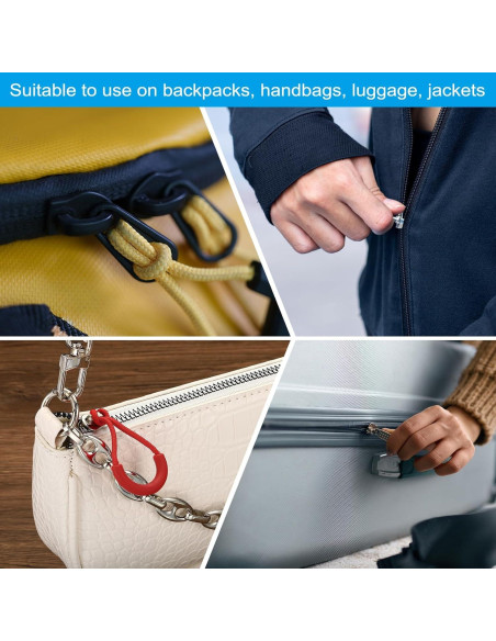 Tiradores de Cremallera PATIKIL 15 Piezas Nylon Blanco 7x3cm