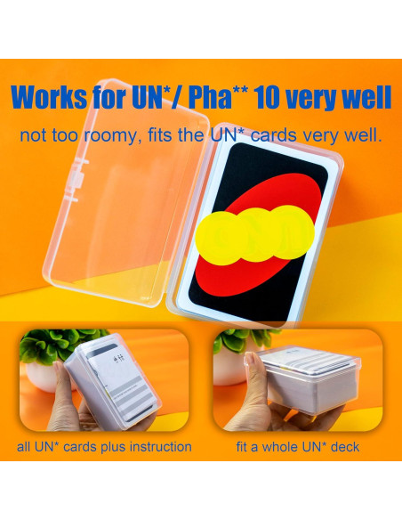 Estuche para Cartas JINUPHION 4 Pcs Transparente 125 Cartas