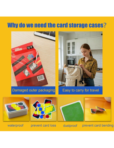 Estuche para Cartas JINUPHION 4 Pcs Transparente 125 Cartas