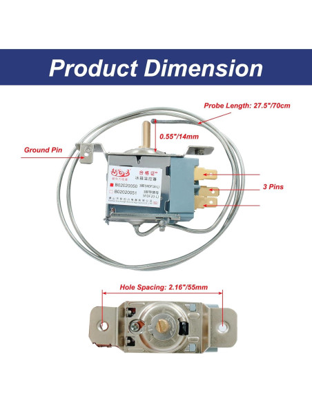 Termostato Universal Luomorgo WDF-18 para Refrigerador 0.7m