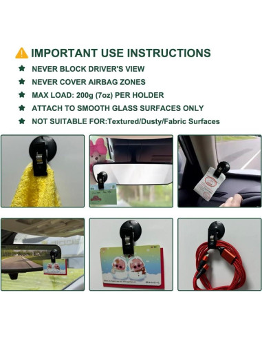 Juego de 4 Clips para Tickets de Parabrisas BCDHAMATE