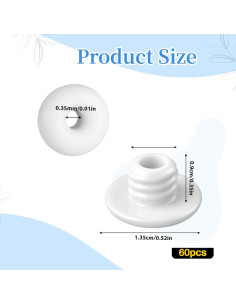 60 Tapones de Silicona para Tableros Perforados Gtziqa 2