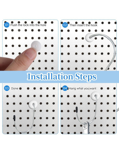 60 Tapones de Silicona para Tableros Perforados Gtziqa