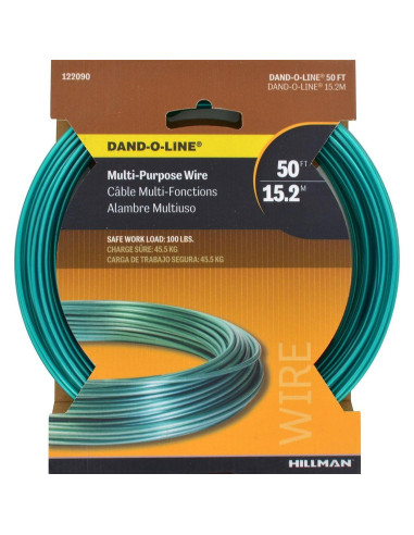 Alambre de Acero Recubierto Verde Hillman 15.24 m Calibre 14
