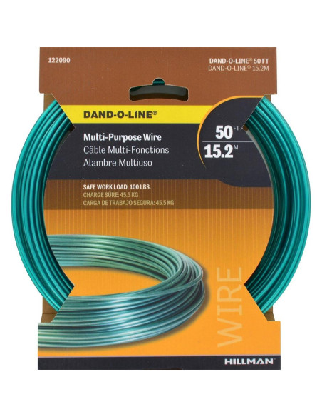 Alambre de Acero Recubierto Verde Hillman 15.24 m Calibre 14